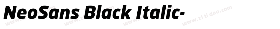 NeoSans Black Italic字体转换